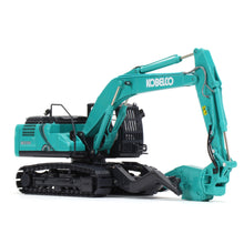 Load image into Gallery viewer, Side view of Kobelco SK210D Car Dismantling Scale Model.
