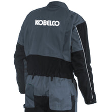 Load image into Gallery viewer, Back view of Kobelco Workwear Overall with Kobelco logo on back.