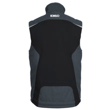 Load image into Gallery viewer, Back view of the Workwear Vest with Kobelco logo detail on the back.