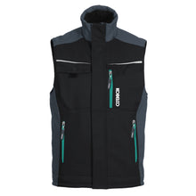 Load image into Gallery viewer, Front view of the practical Kobelco Workwear Vest with microfleece lining.
