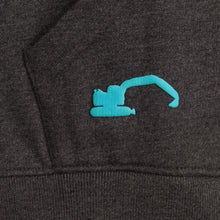 Load image into Gallery viewer, Detail view of the Men's Zip Up Sweatshirt.