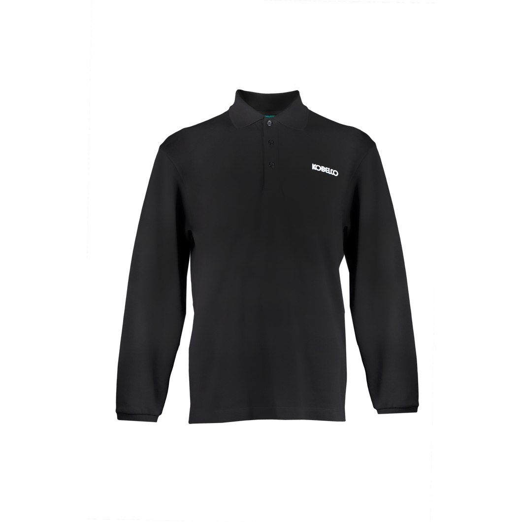 Black Basic Polo Long Sleeve