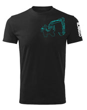Charger l&#39;image dans la galerie, T-shirt noir à imprimé coloré
