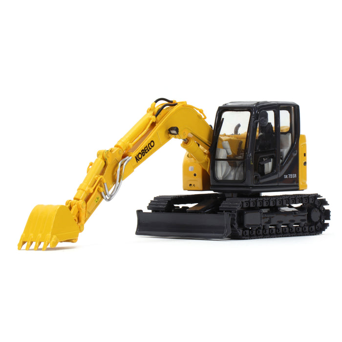 Kobelco SK75SR-7 midi Scale Model in USA-specification, including yellow paint scheme.