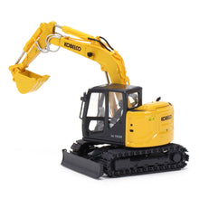 Load image into Gallery viewer, New generation Kobelco SK75SR-7 midi Scale Model in USA-specification and yellow paint scheme. 
