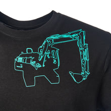Charger l&#39;image dans la galerie, T-shirt noir à imprimé coloré
