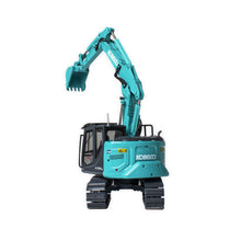 Load image into Gallery viewer, Rear view of Kobelco SK140SRLC-7 Scale Model with two-piece boom. 

