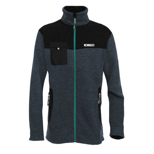 The 100% micro-polyester polar Workwear Fleece has a sporty design. 